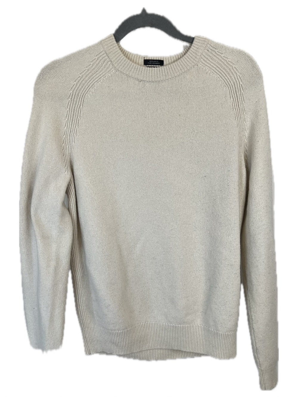 Hugo Boss Men's Classic Cashmere Crewneck Sweater in Light Beige